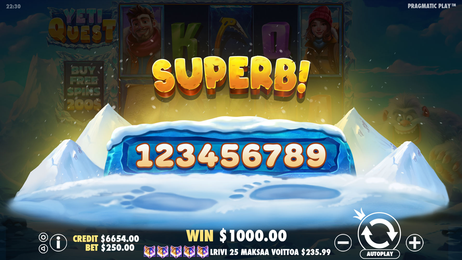 Yeti Quest - Big win 3
