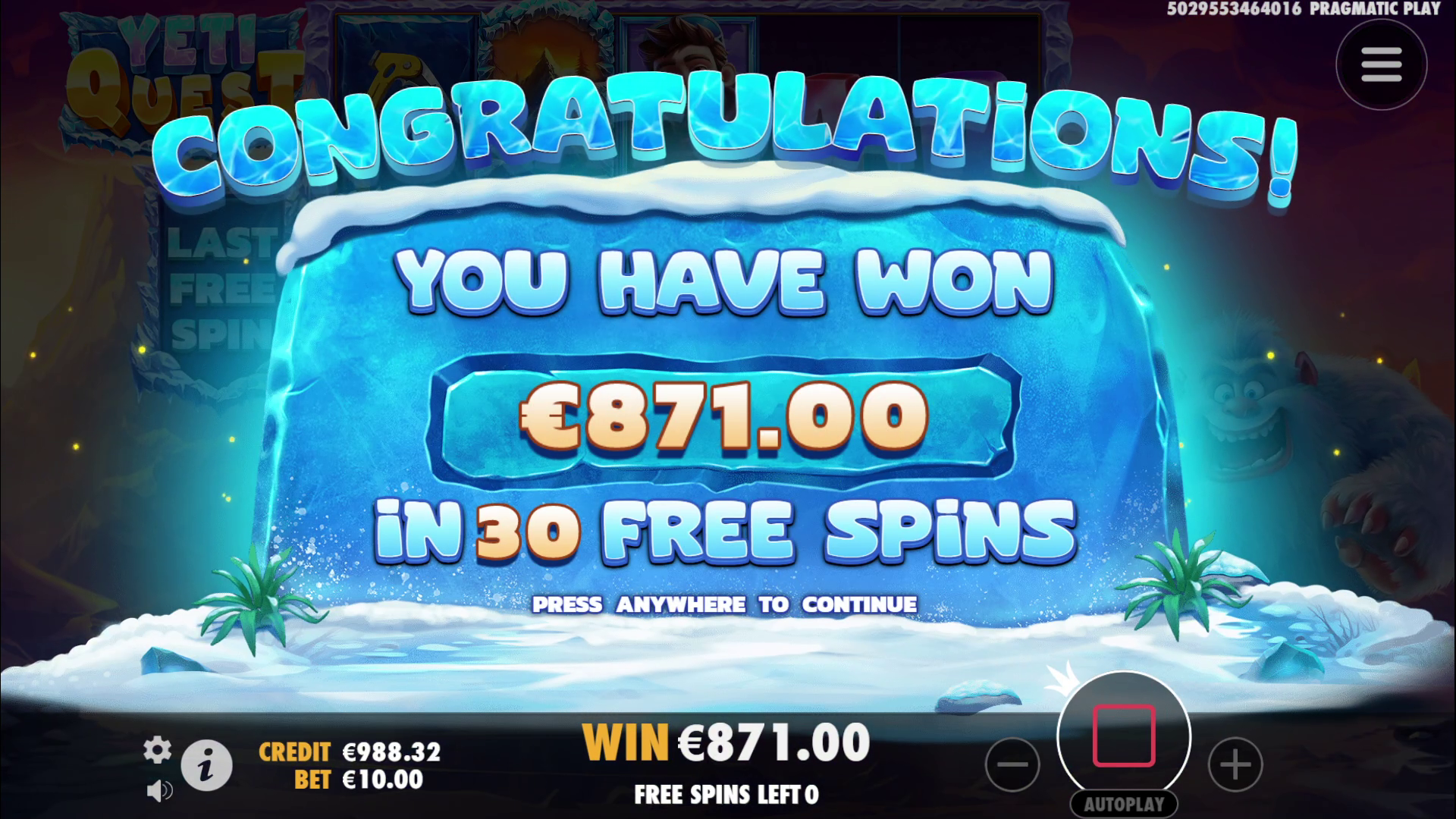 Yeti Quest - Free spins 3