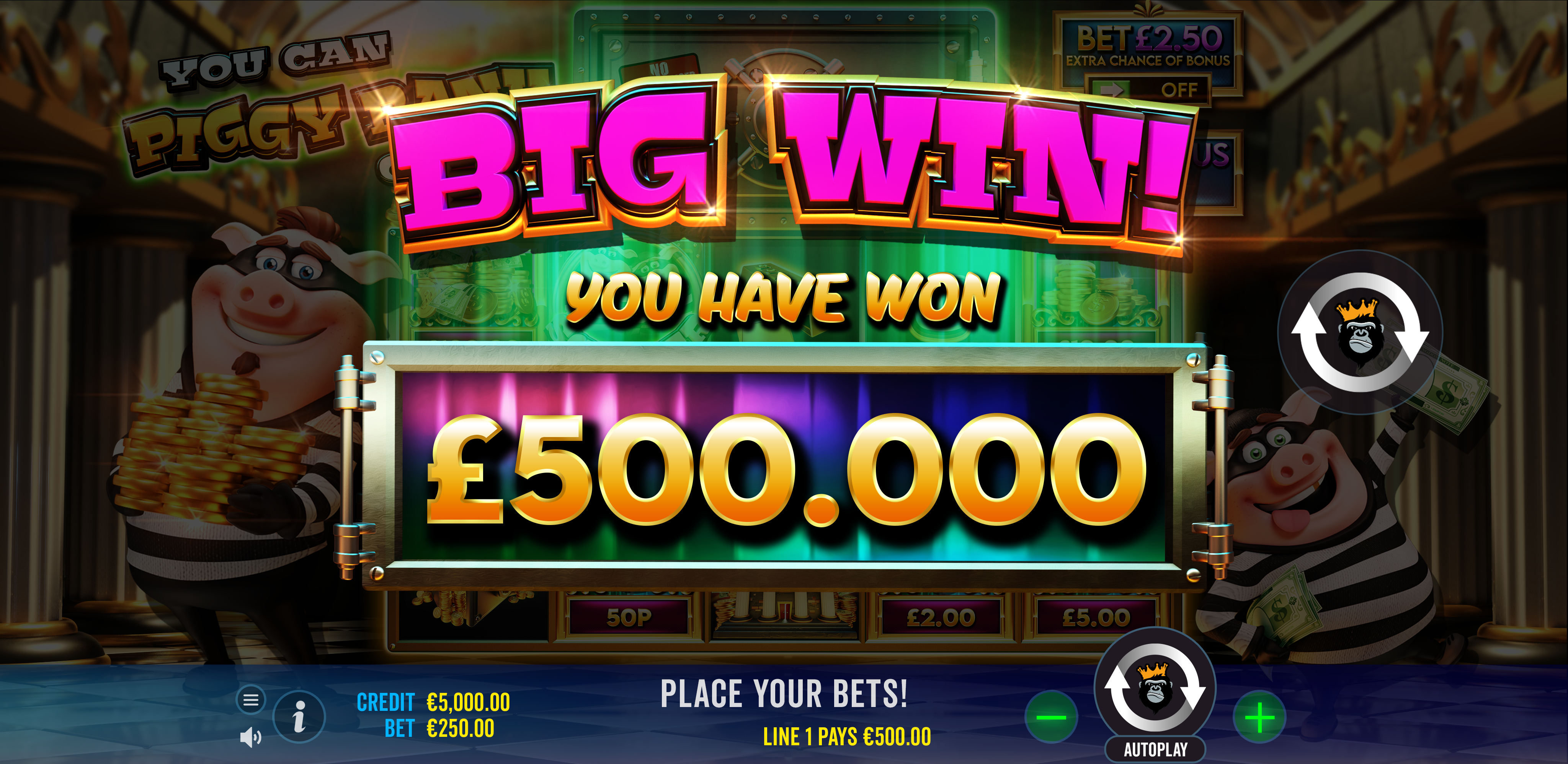 You Can Piggy Bank On It - Big win