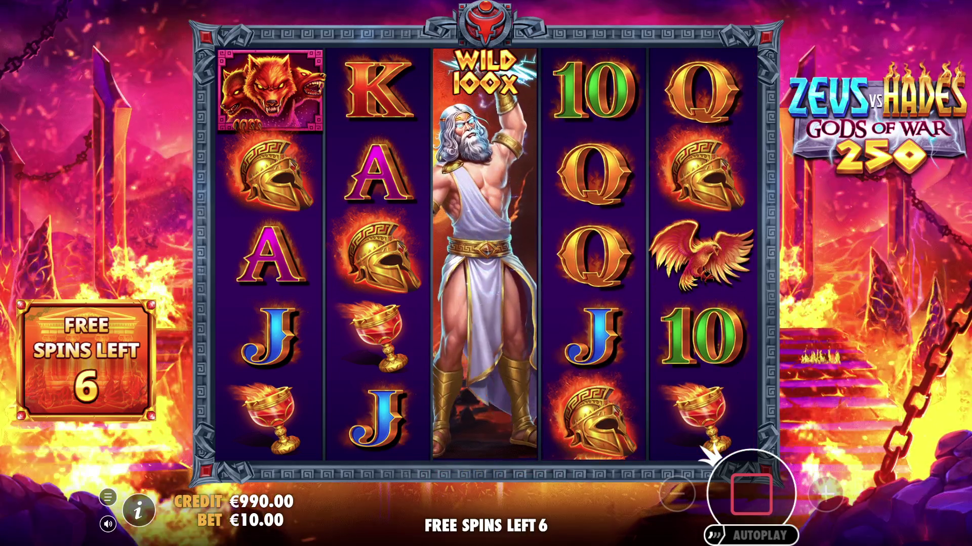 Zeus vs Hades - Gods of War 250 - Free spins 7