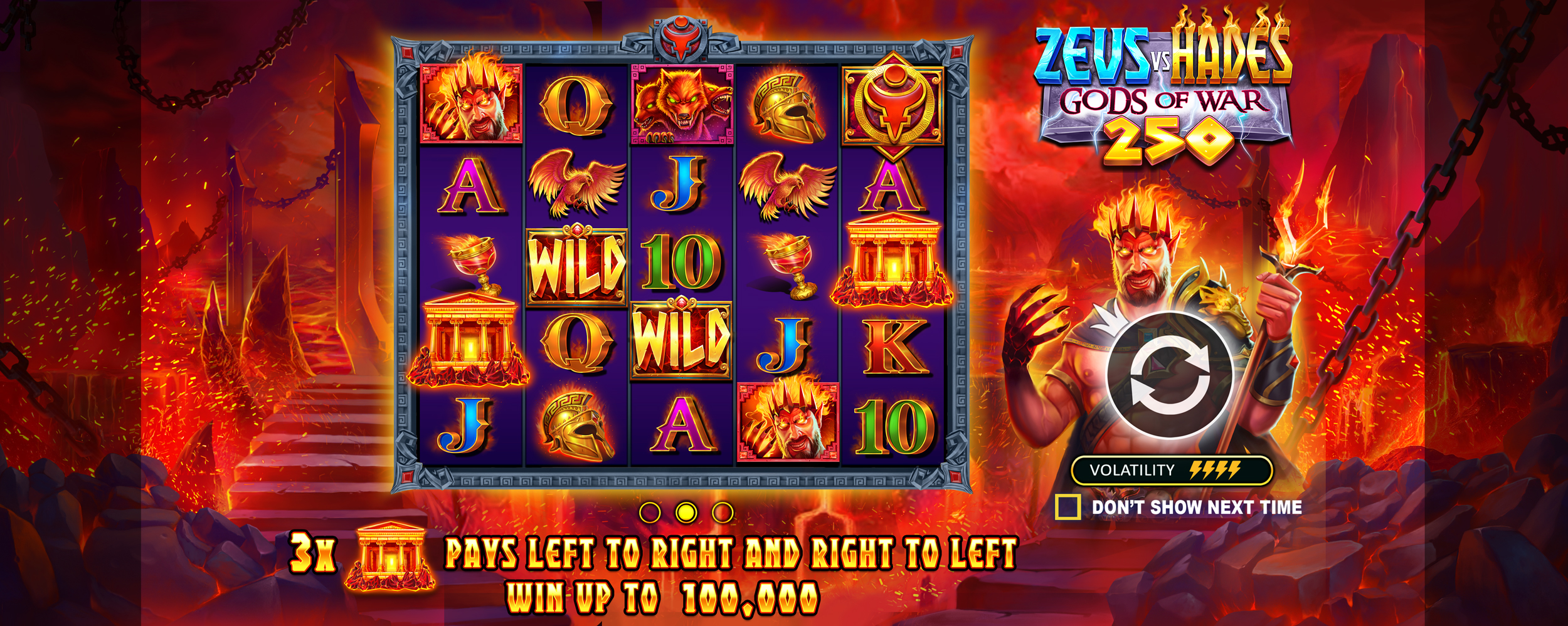 Zeus vs Hades - Gods of War 250 - Start screen 1