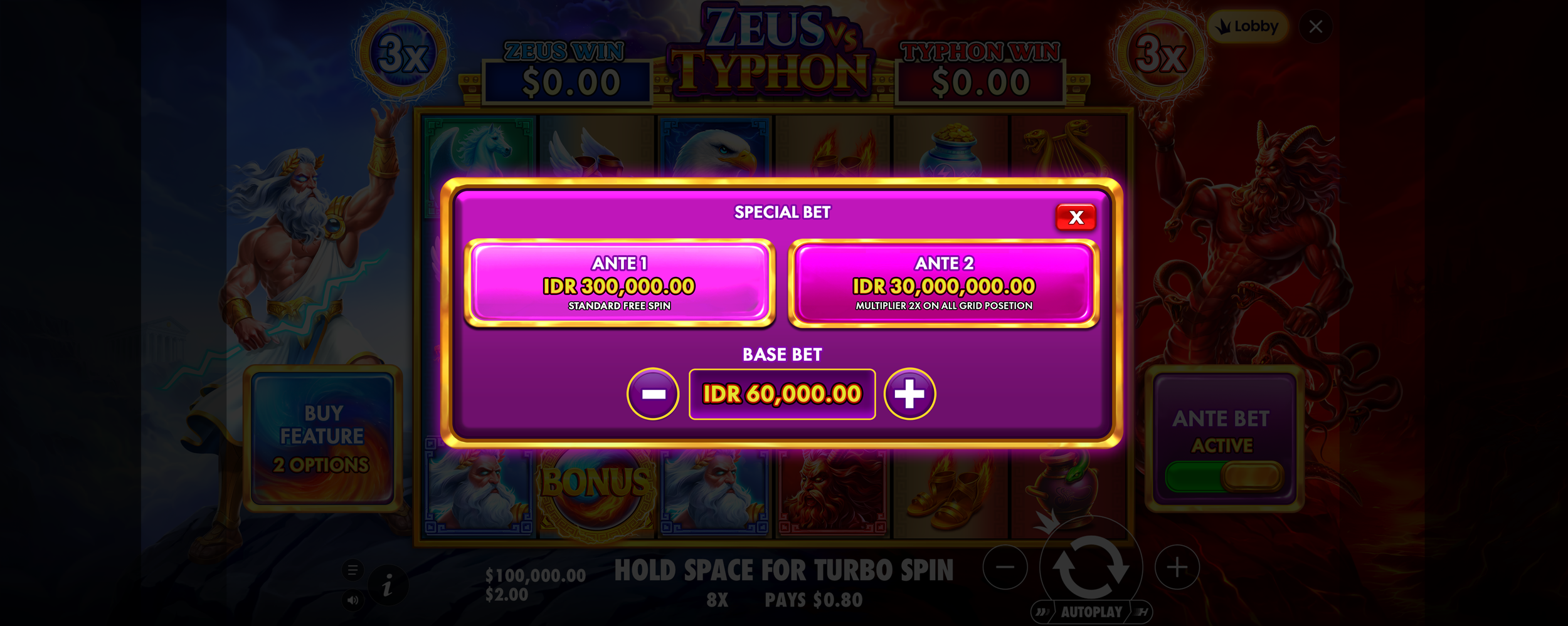 Zeus vs Typhon - Buy bonus 1