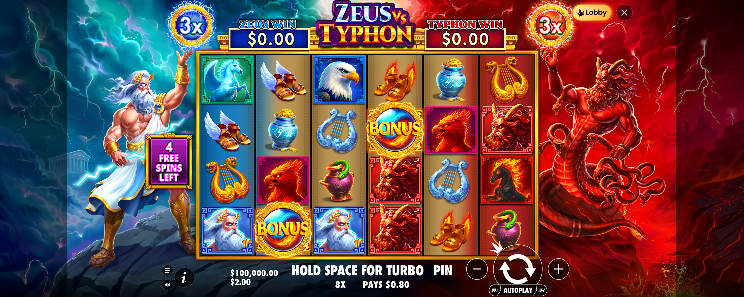 Zeus vs Typhon - Free spins 3
