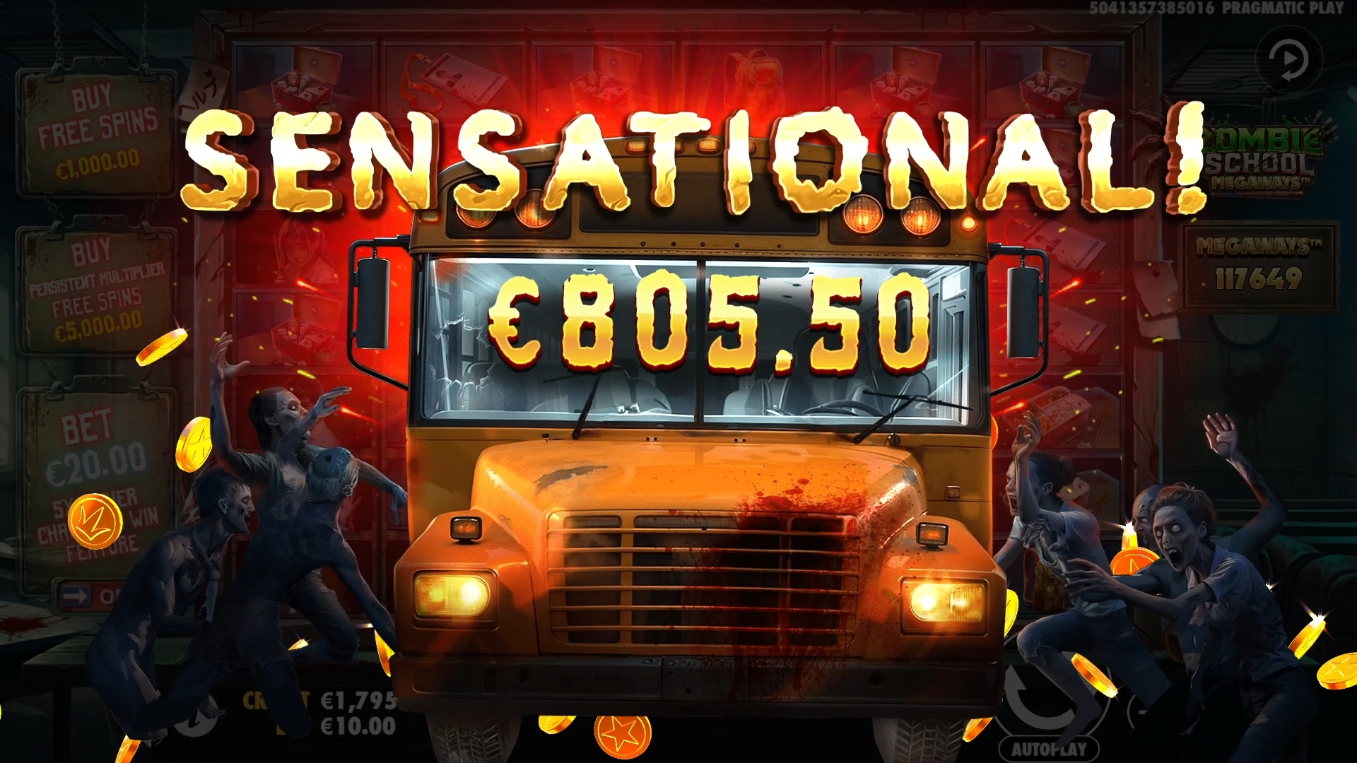 Zombie School Megaways - Big win 1