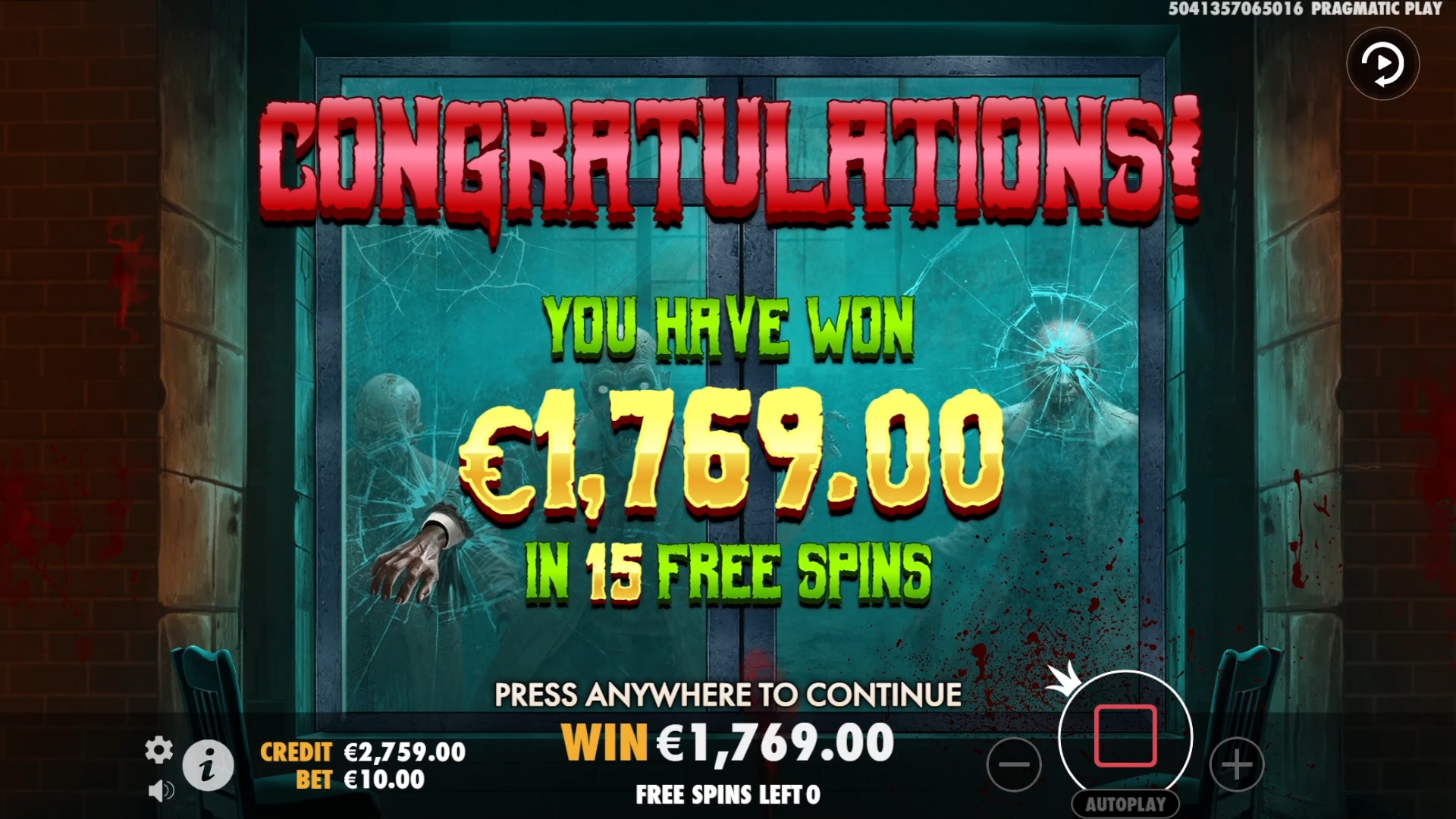 Zombie School Megaways - Free spins 1