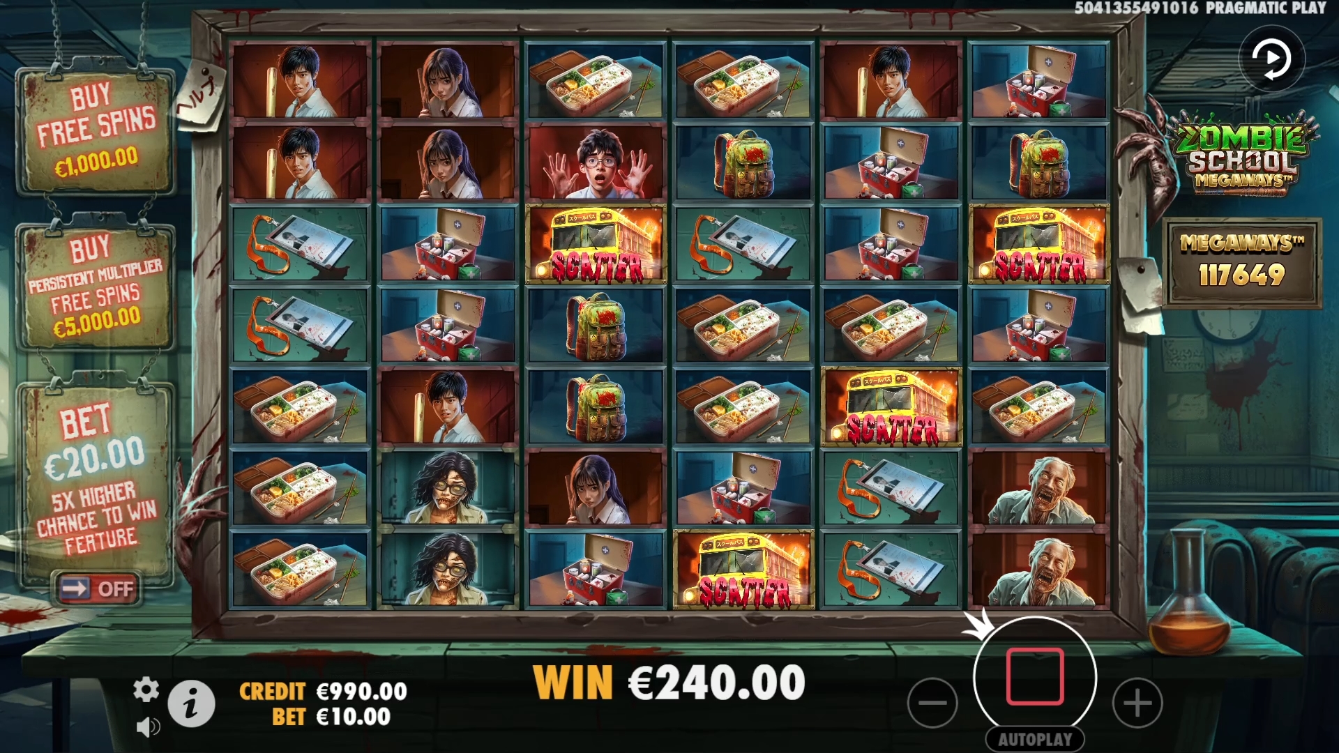 Zombie School Megaways - Free spins 3