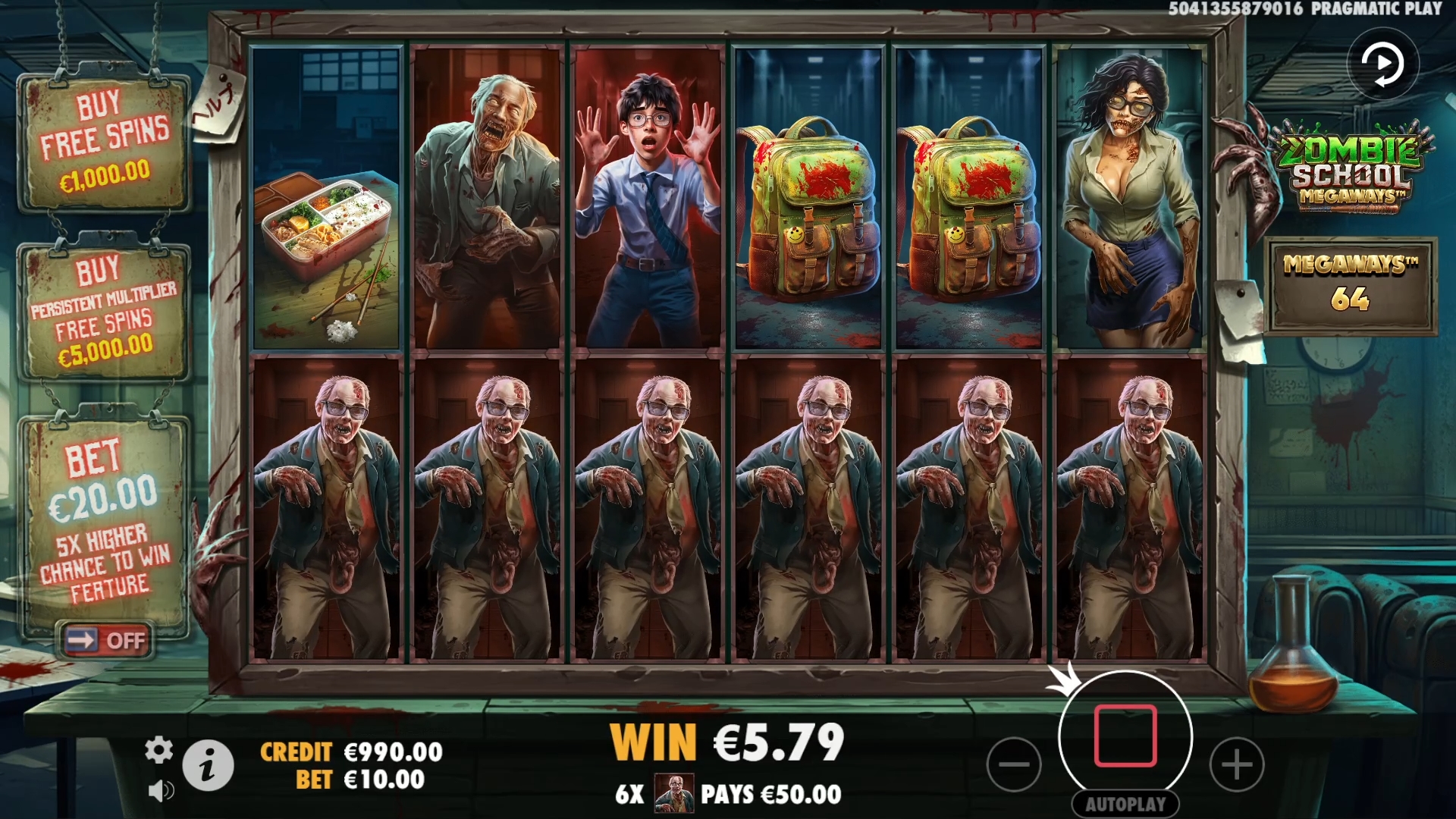 Zombie School Megaways - Free spins 4