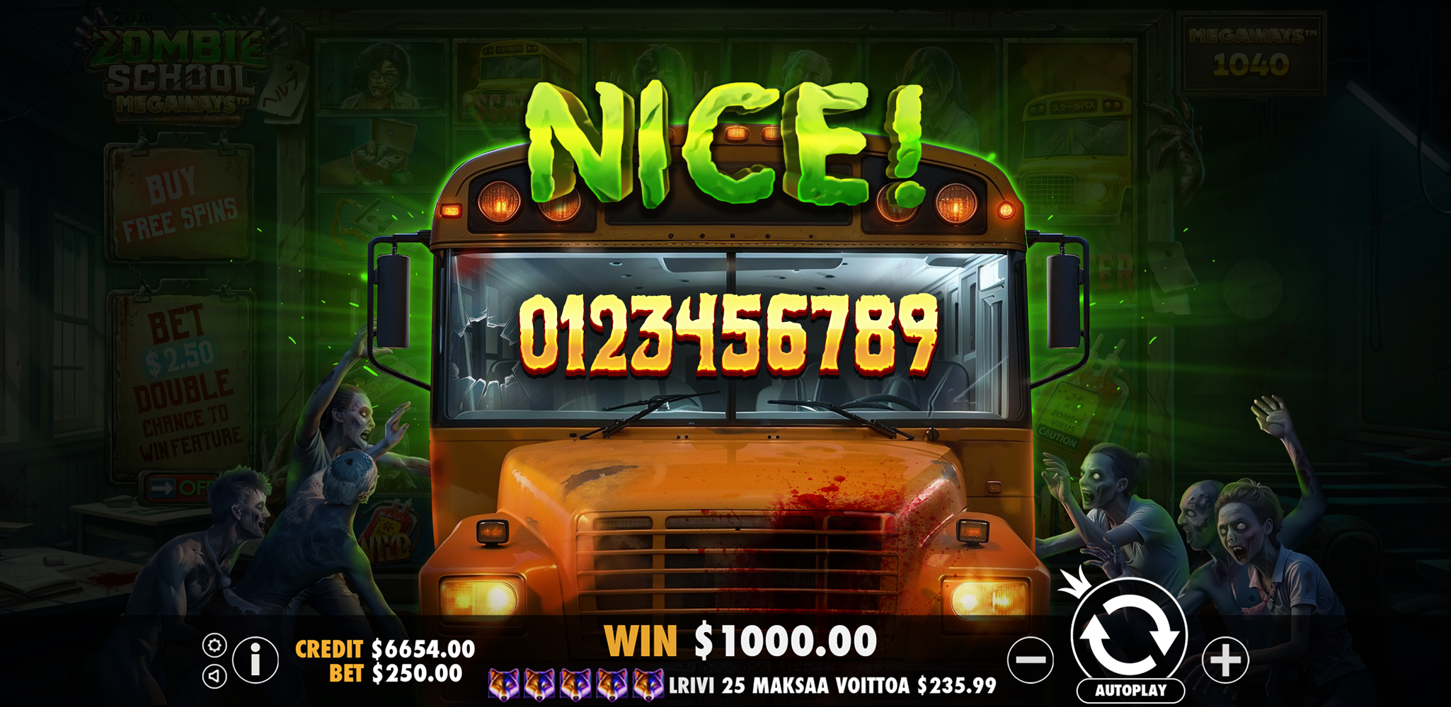 Zombie School Megaways - Big win 8