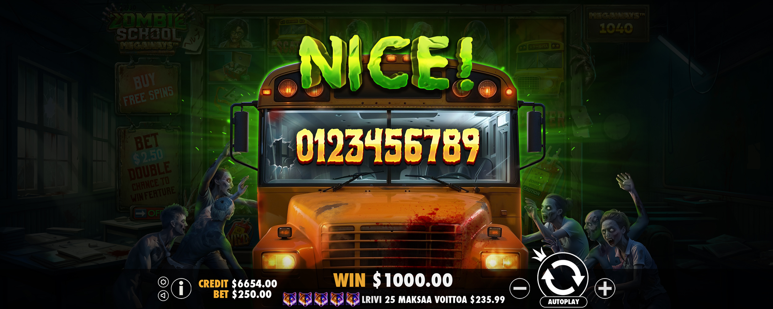 Zombie School Megaways - Big win 9