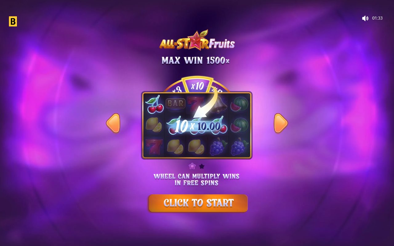 All-Star Fruits game lobby / feature intro