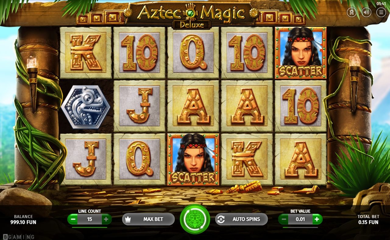 Aztec Magic Deluxe base game reels