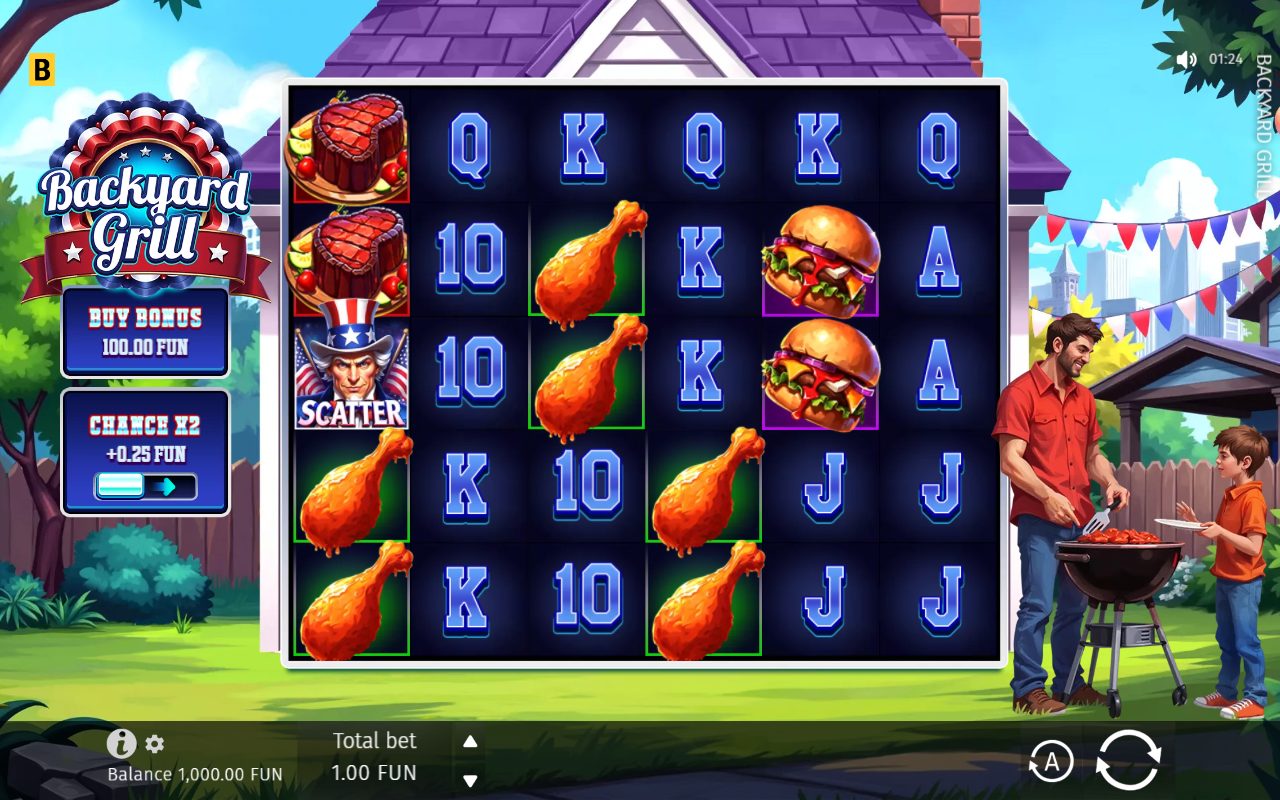 Backyard Grill game lobby / feature intro