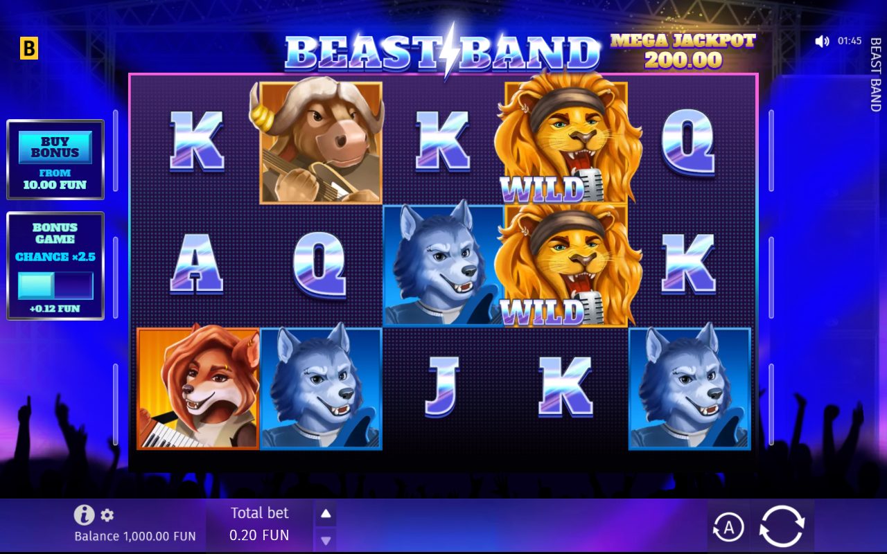Beast Band game lobby / feature intro