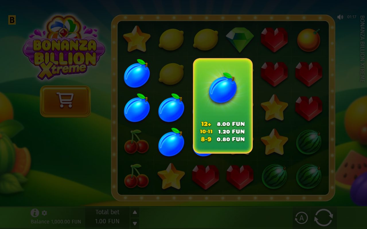 Bonanza Billion Xtreme base game reels