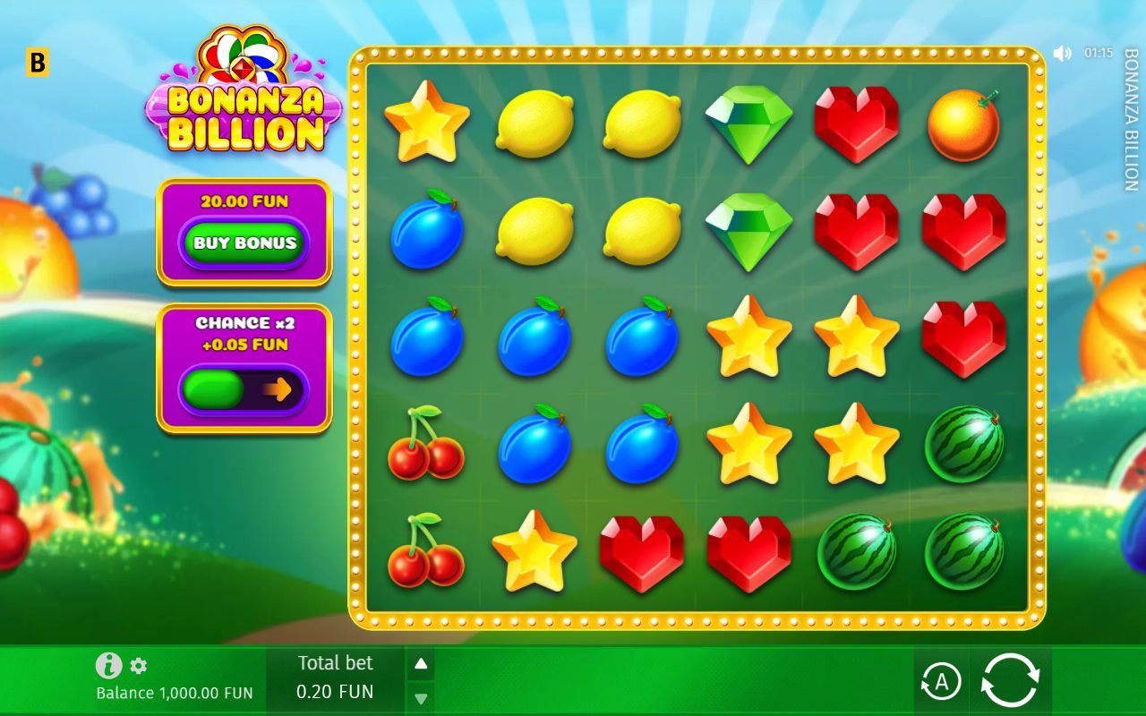 Bonanza Billion game lobby / feature intro