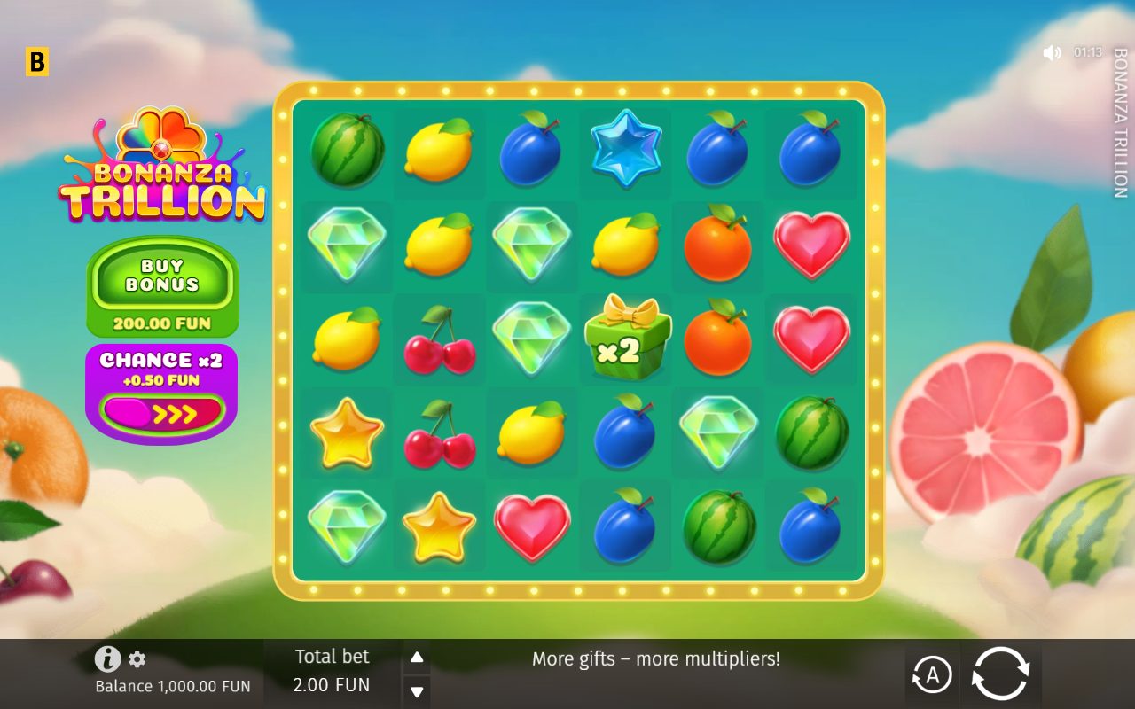 Bonanza Trillion game lobby / feature intro