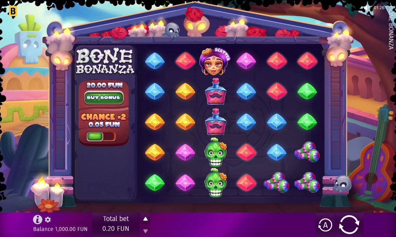 Bone Bonanza game lobby / feature intro