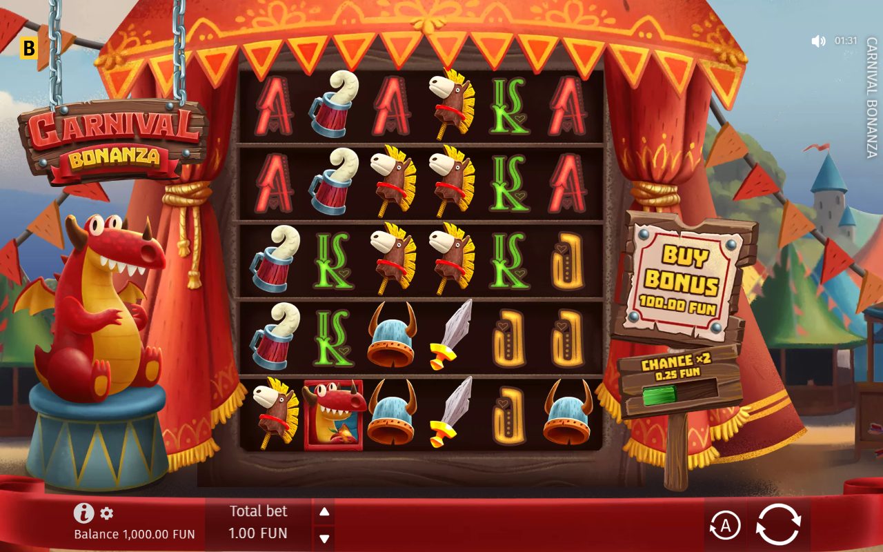 Carnival Bonanza game lobby / feature intro