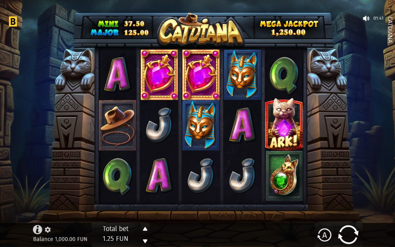 Catdiana game lobby / feature intro