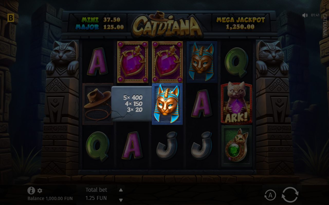 Catdiana base game reels