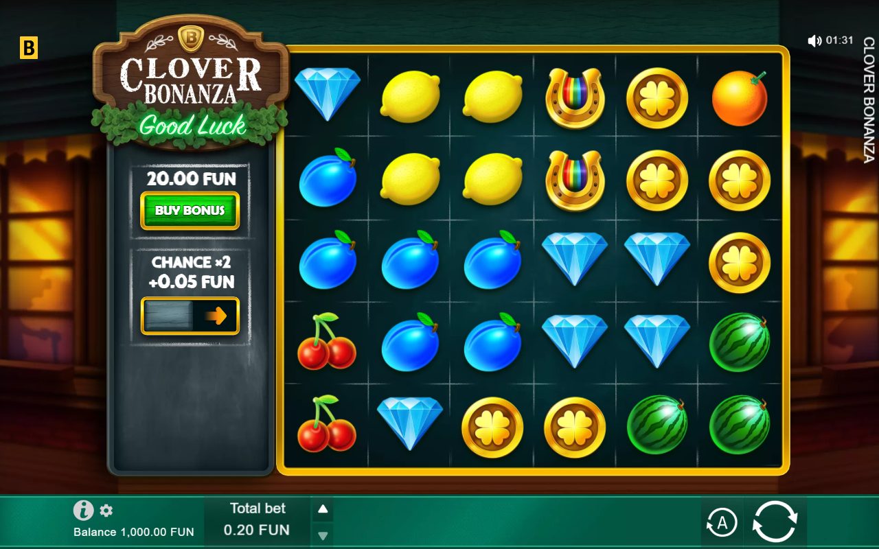 Clover Bonanza game lobby / feature intro