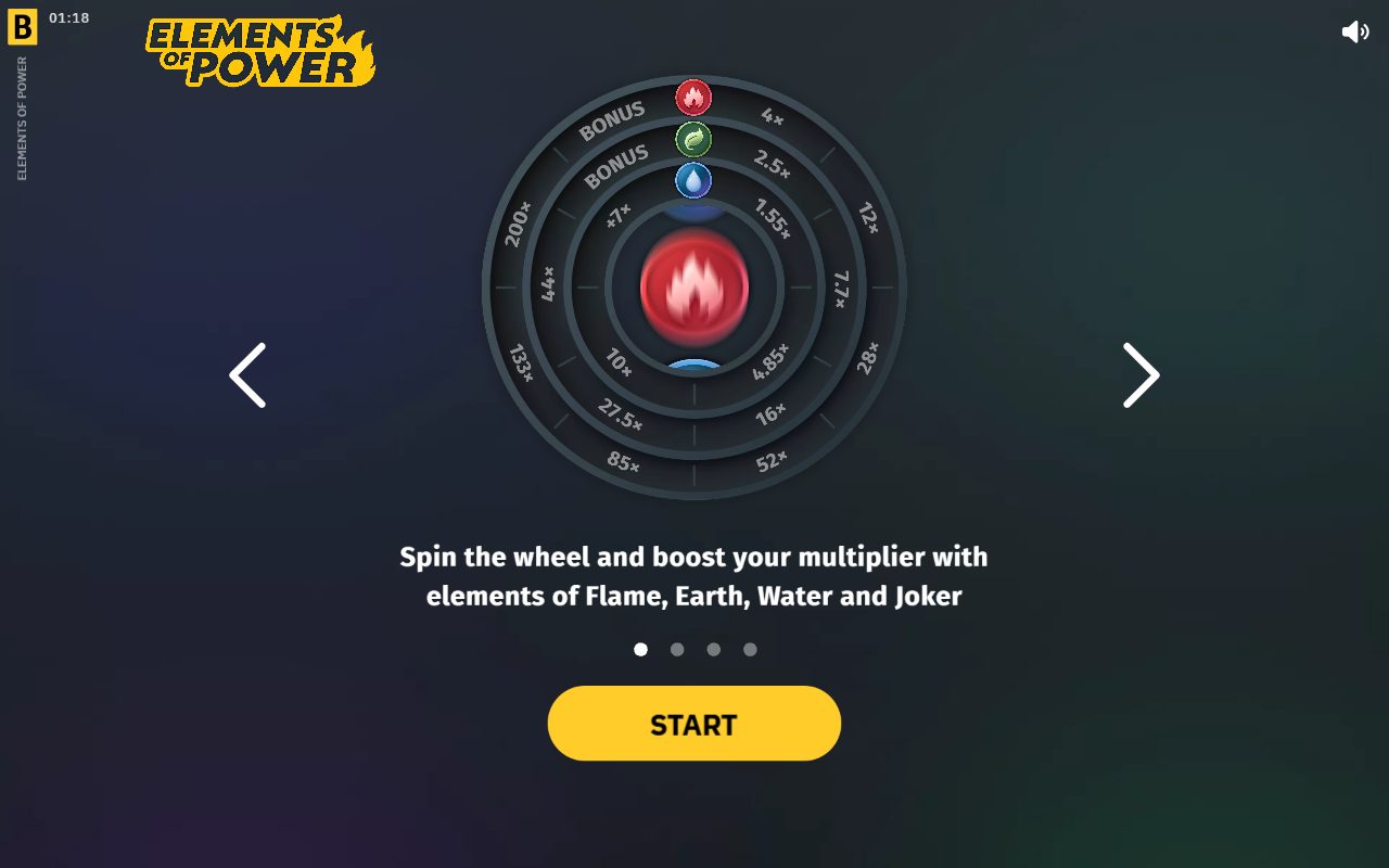 Elements of Power game lobby / feature intro