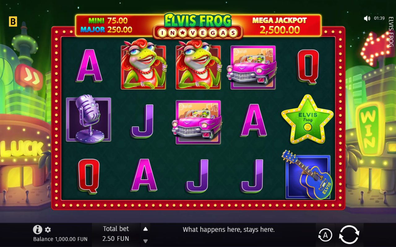 Elvis Frog In Vegas game lobby / feature intro