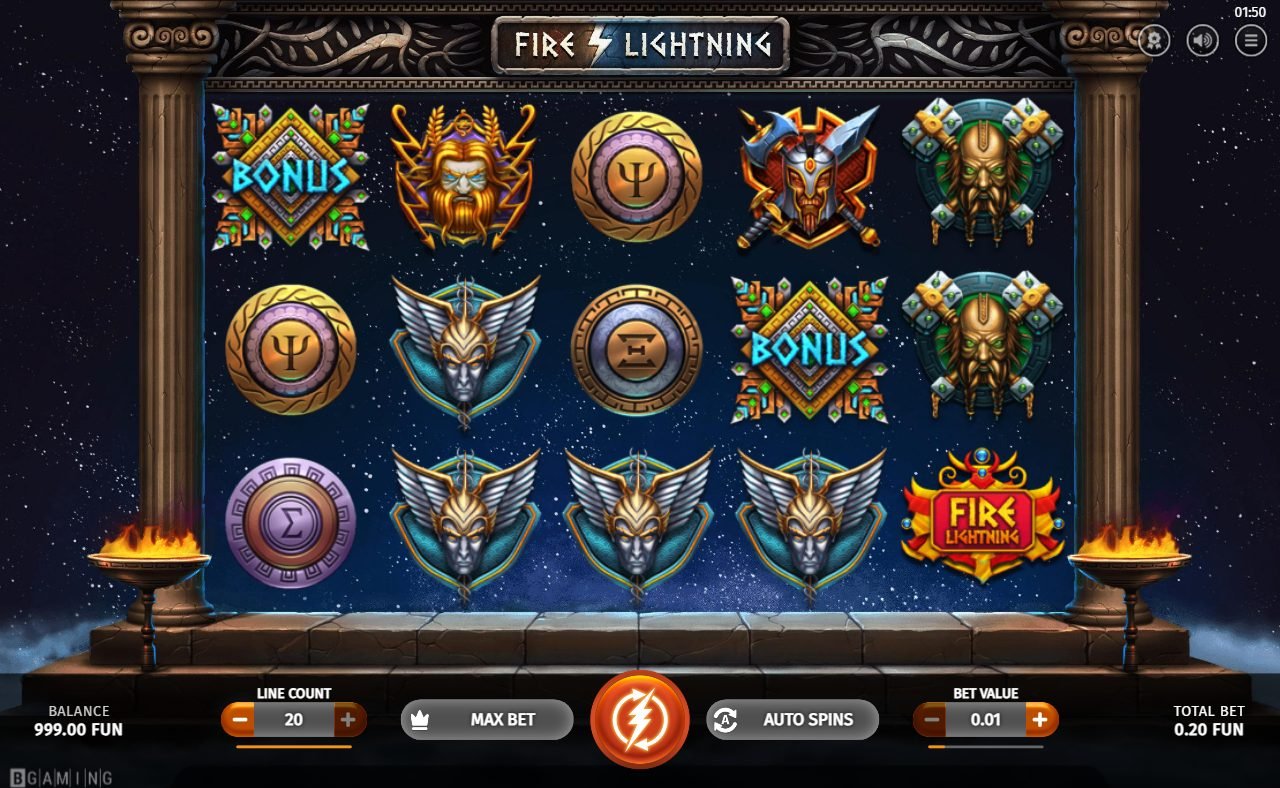 Fire Lightning game lobby / feature intro