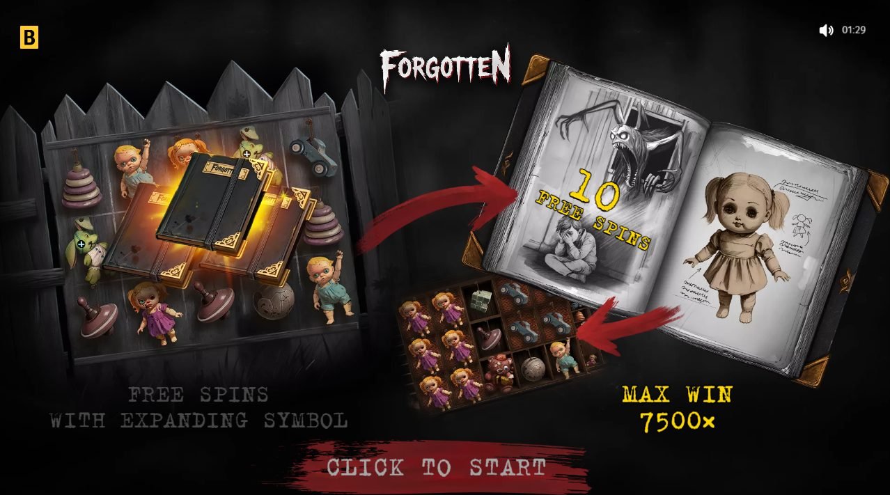 Forgotten game lobby / feature intro