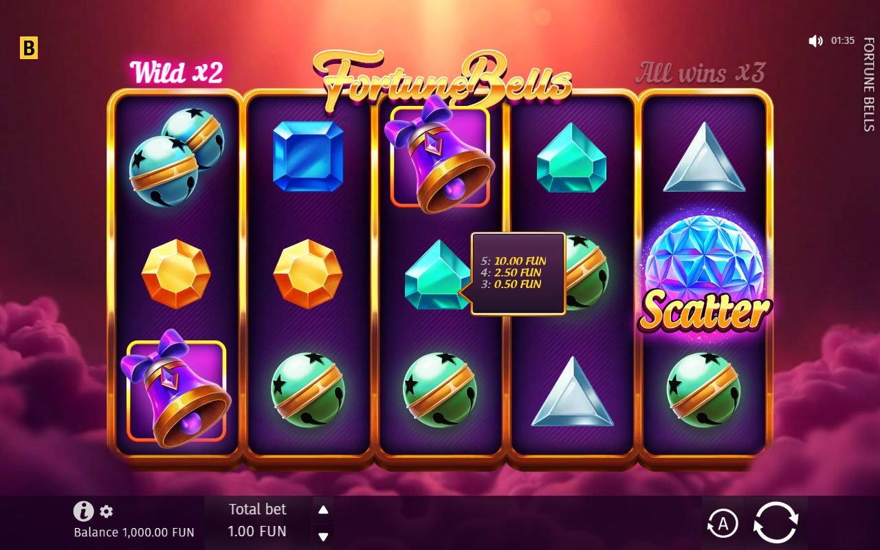Fortune Bells base game reels