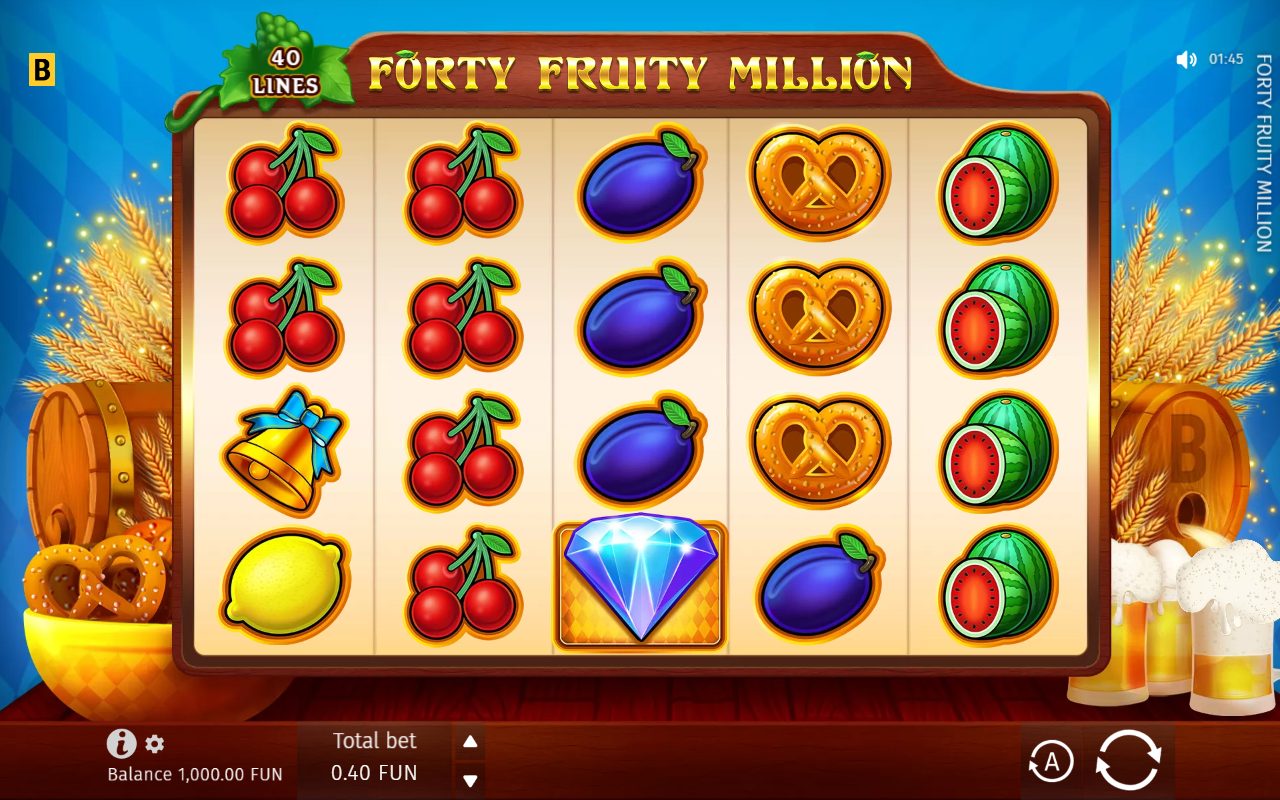 Forty Fruity Million game lobby / feature intro