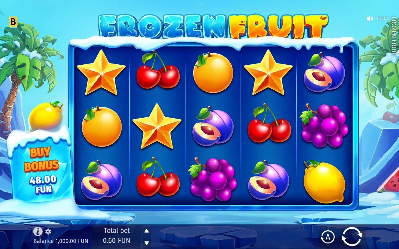 Frozen Fruit game lobby / feature intro