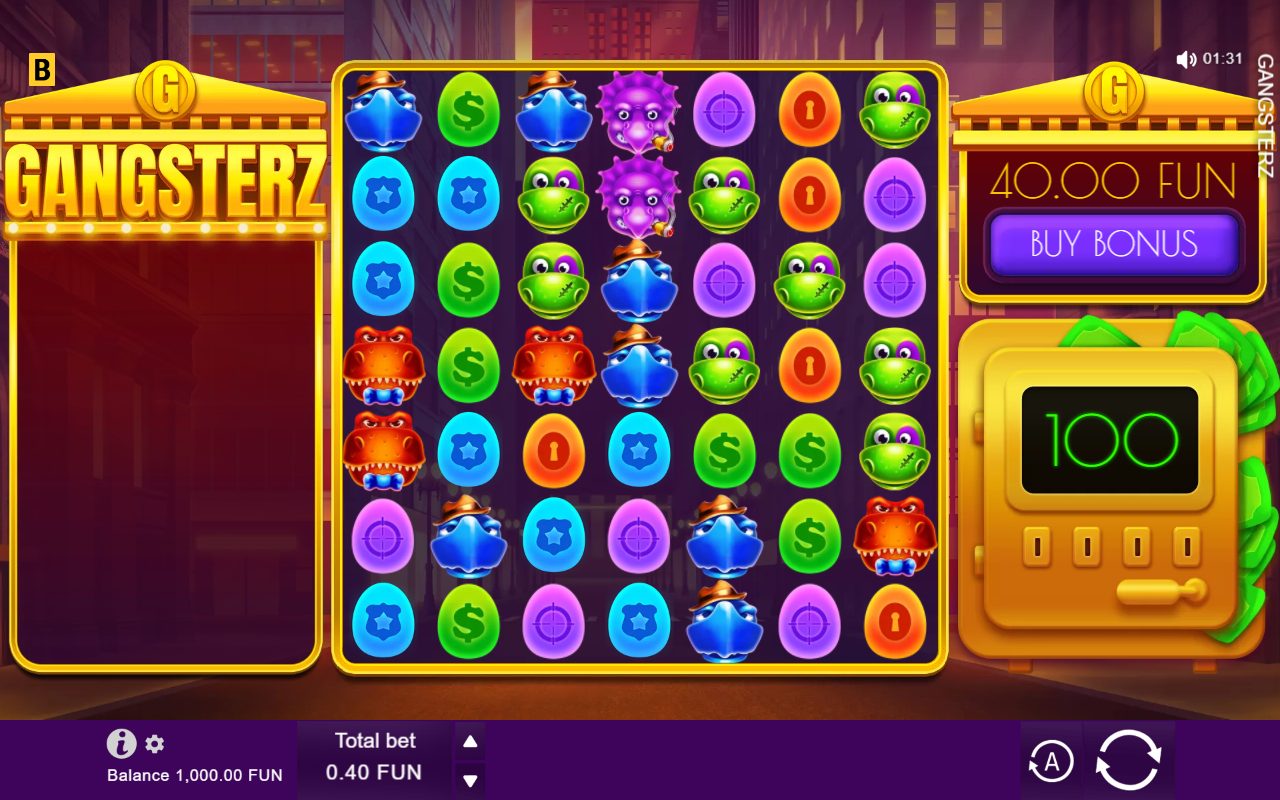 Gangsterz game lobby / feature intro