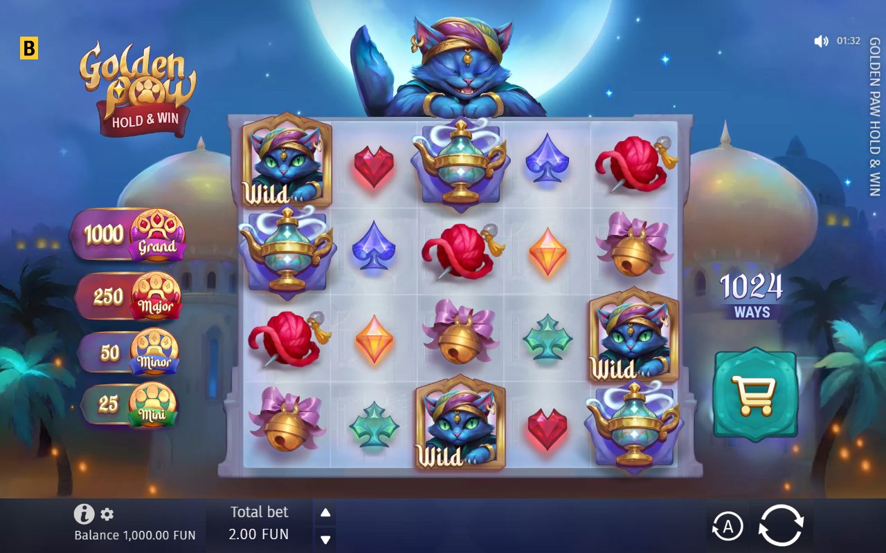 Golden Paw Hold & Win game lobby / feature intro