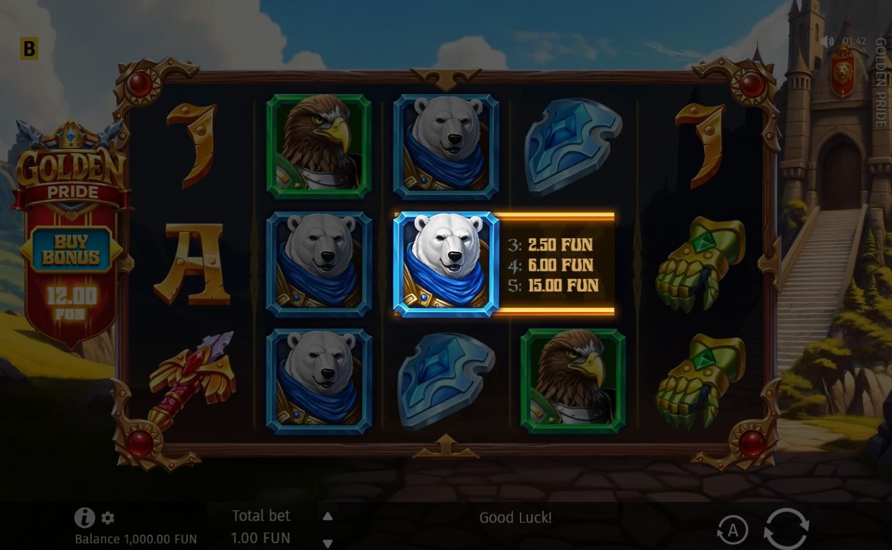 Golden Pride base game reels