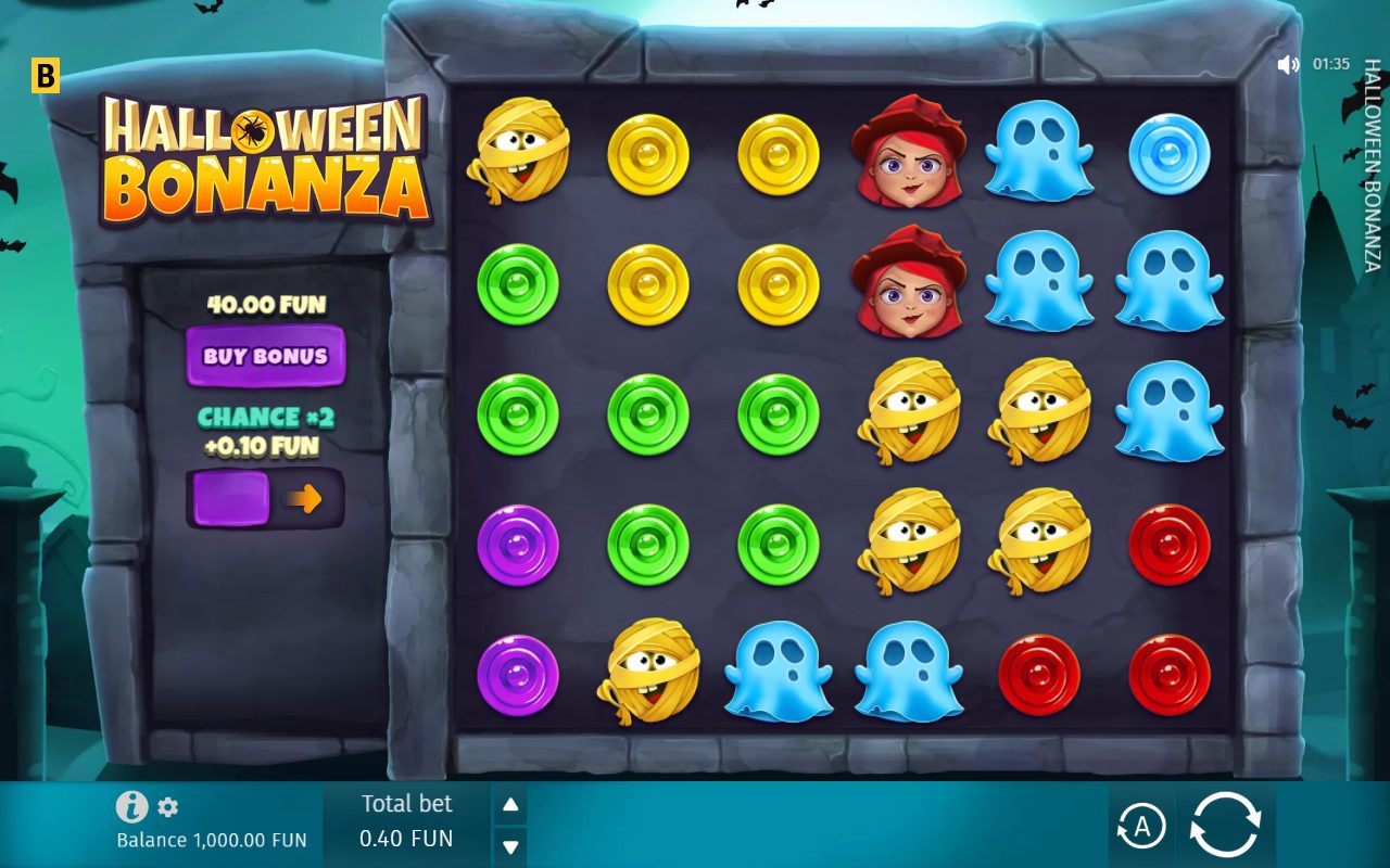 Halloween Bonanza game lobby / feature intro
