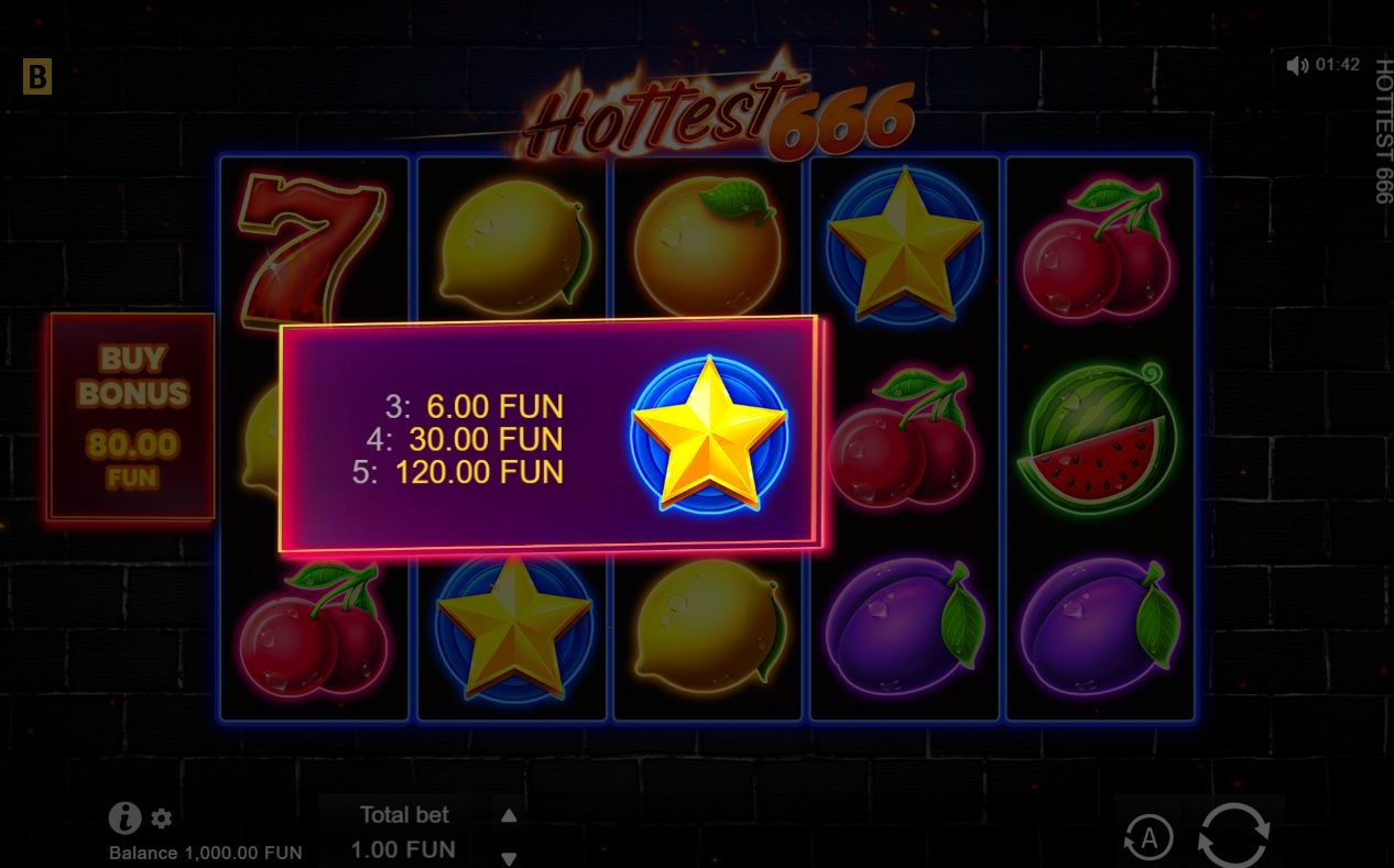 Hottest 666 base game reels