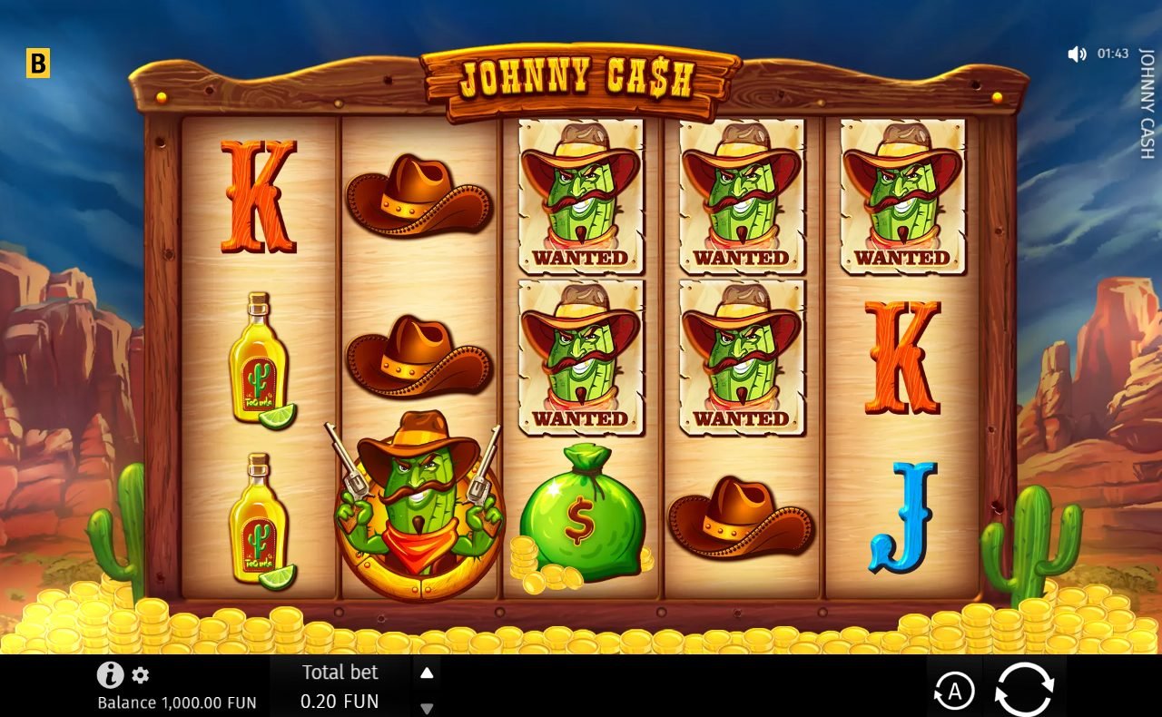 Johnny Cash game lobby / feature intro