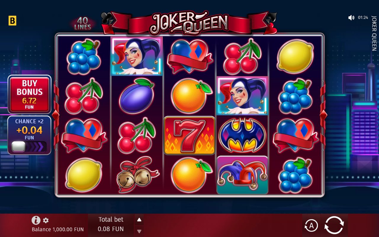 Joker Queen game lobby / feature intro