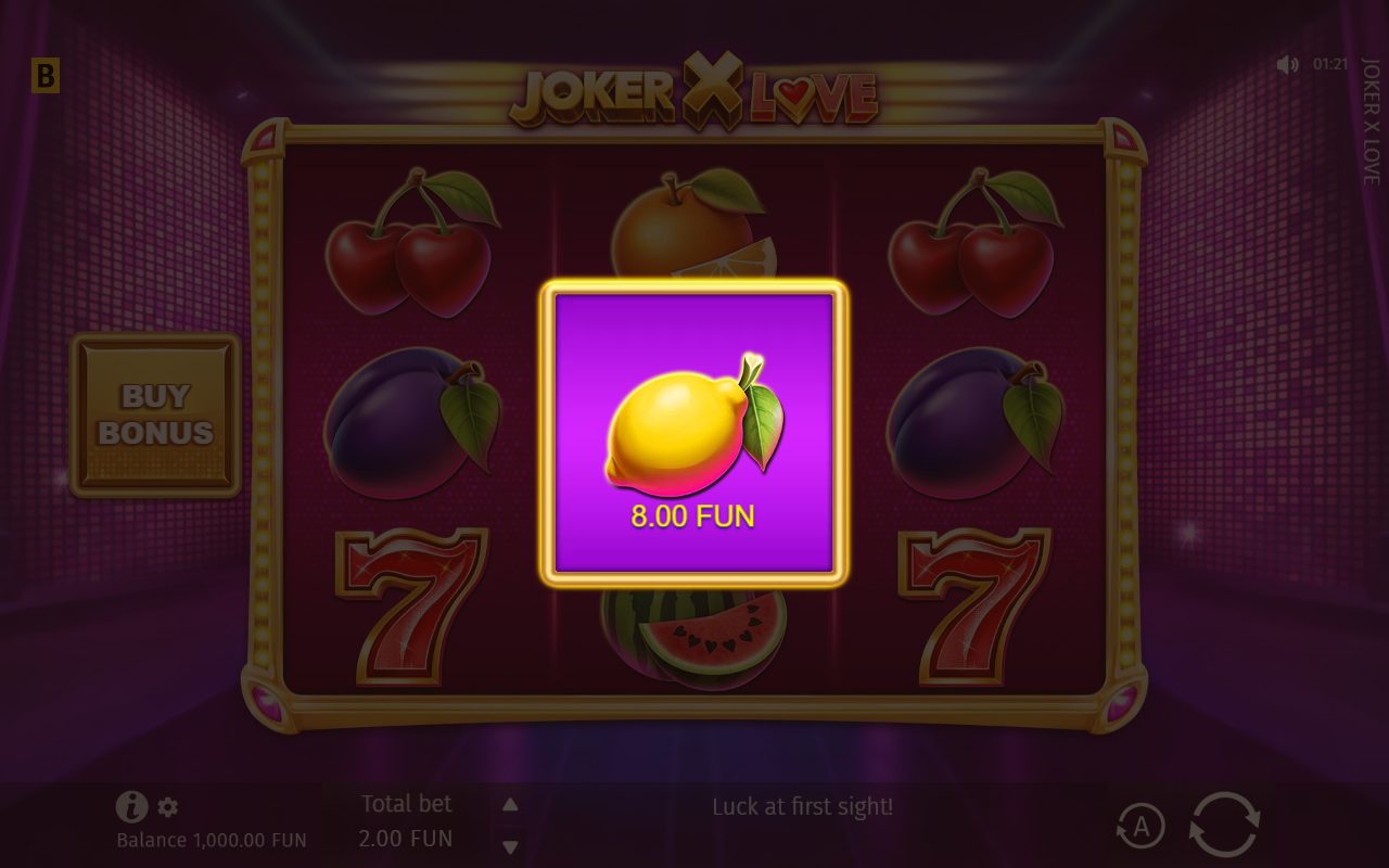 Joker X Love base game reels