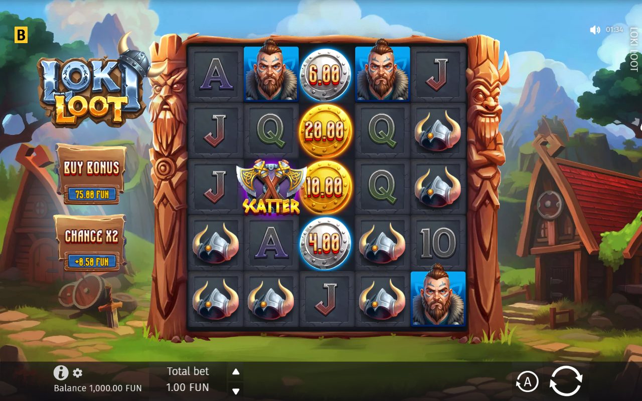 Loki Loot base game reels