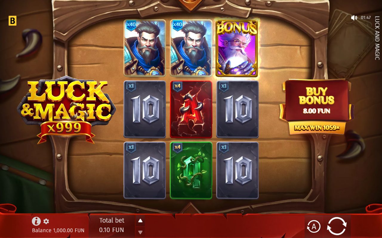 Luck & Magic game lobby / feature intro