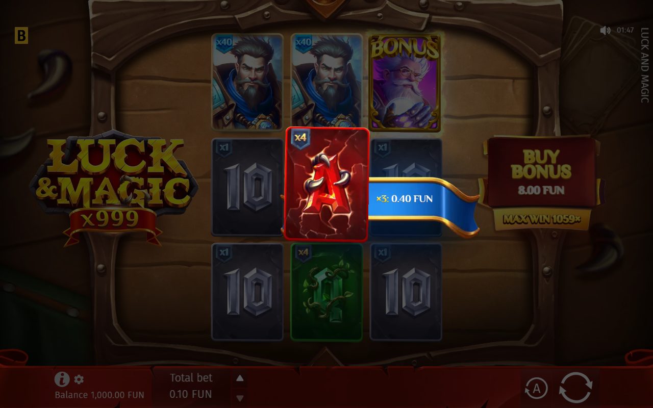 Luck & Magic base game reels