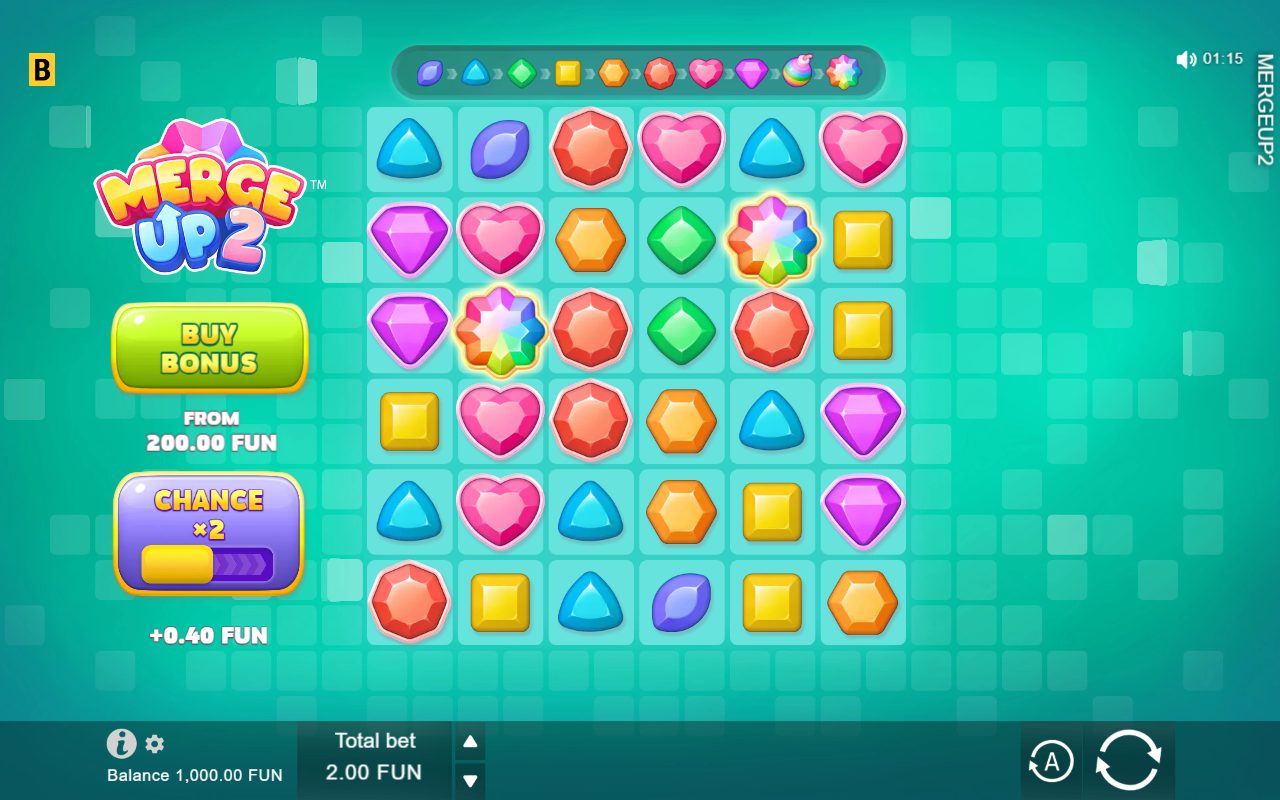 Merge Up 2 game lobby / feature intro