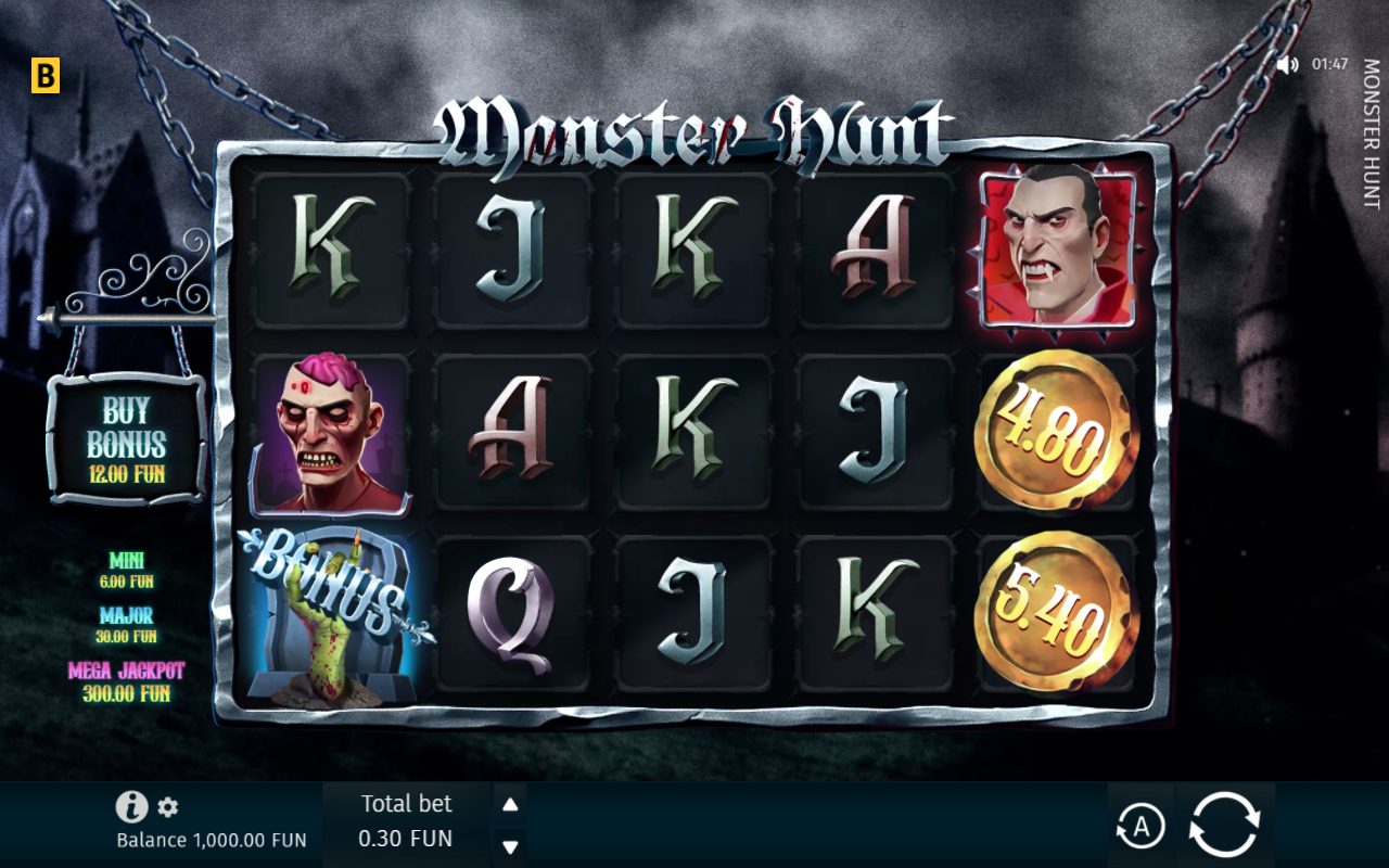 Monster Hunt game lobby / feature intro