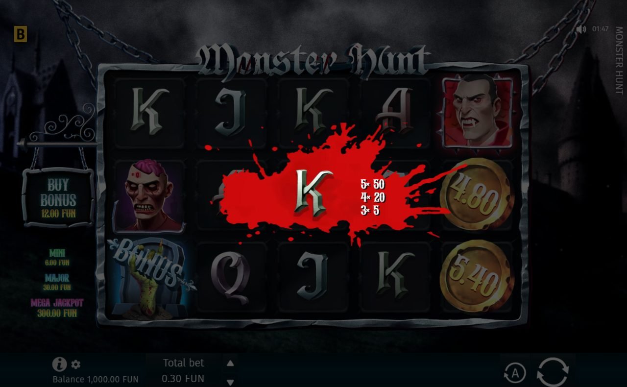 Monster Hunt base game reels