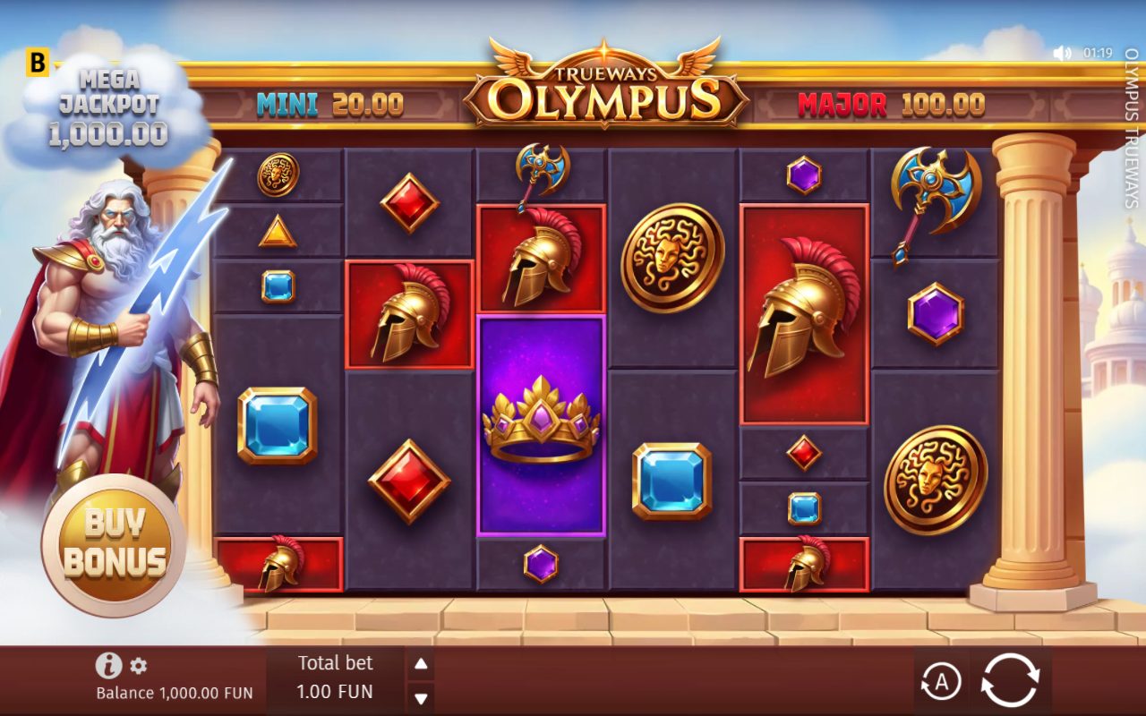 Olympus Trueways game lobby / feature intro