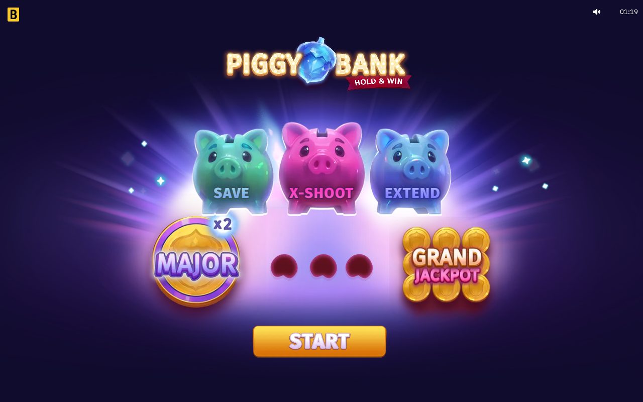 Piggy Bank Hold & Win game lobby / feature intro