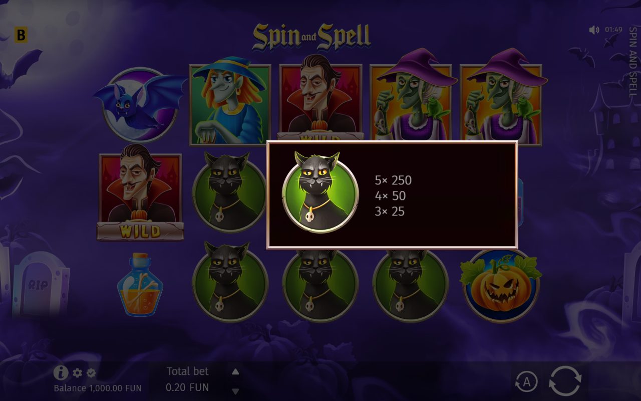 Spin And Spell base game reels