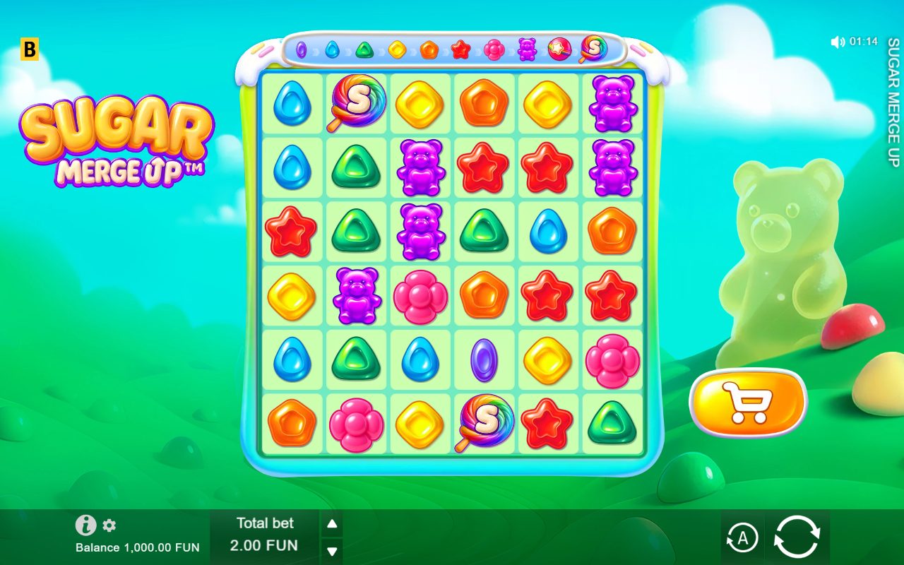 Sugar Merge Up game lobby / feature intro